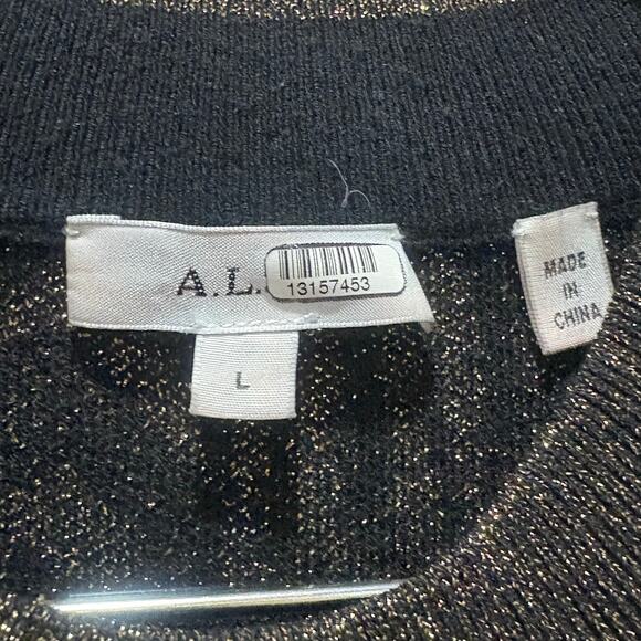 A.L.C. Ziggy Dress Black and Gold Size Large - Picture 9 of 10